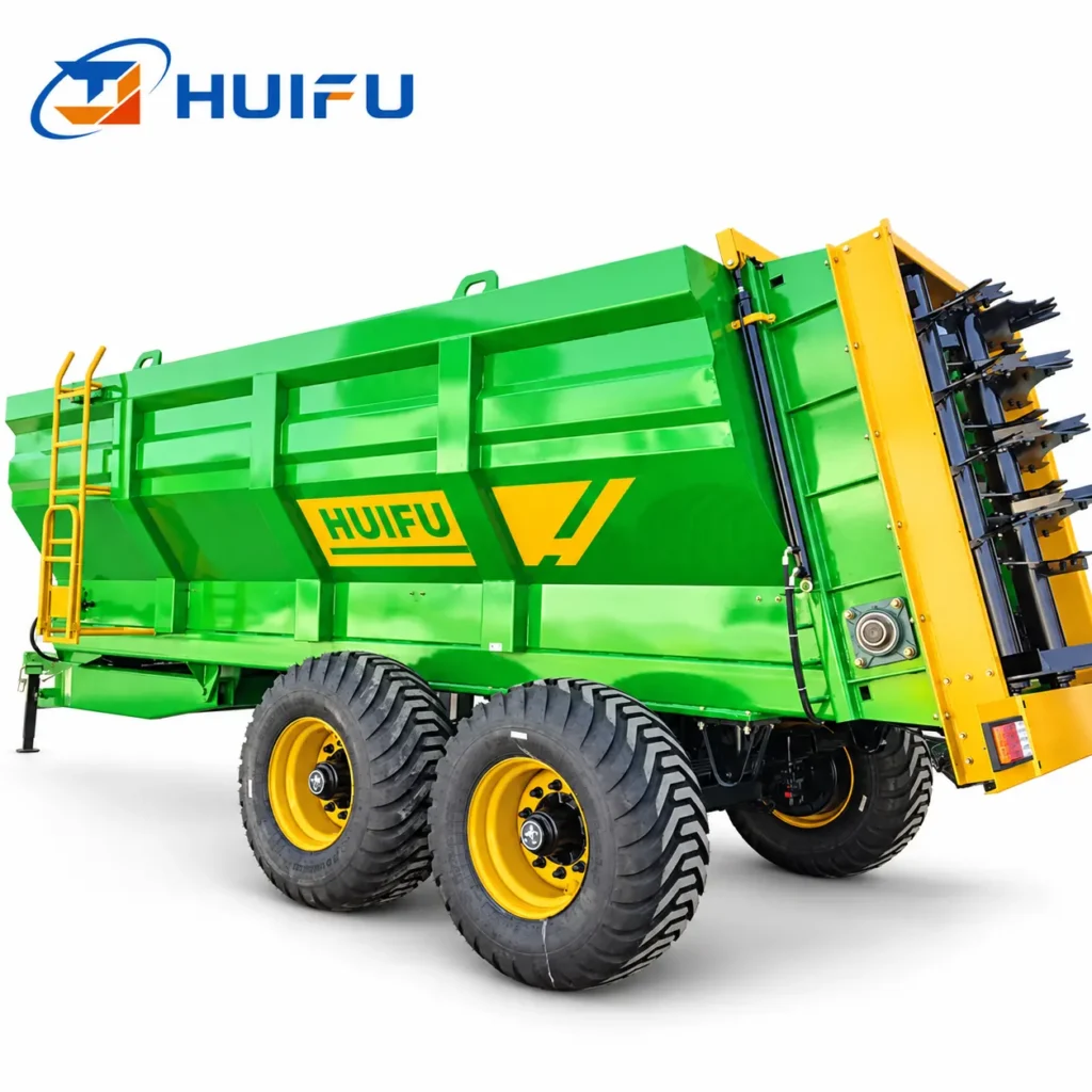 HUIFU 16m³ Hydraulic Trailed Twin Vertical Auger Manure Spreader main view