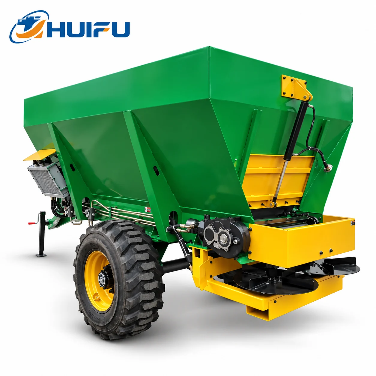 HUIFU 5m³ hydraulic trailed dual-disc manure spreader main view