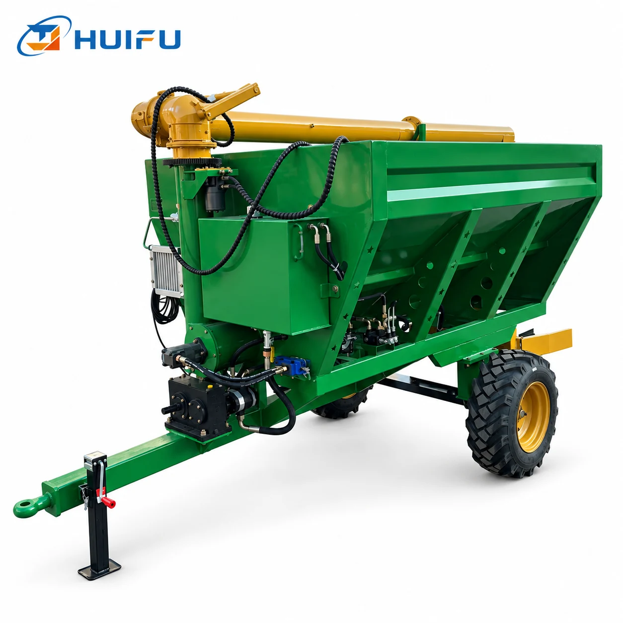 HUIFU 3m³ Tractor-Towed Grain & Fertilizer Transfer Spreader view 2