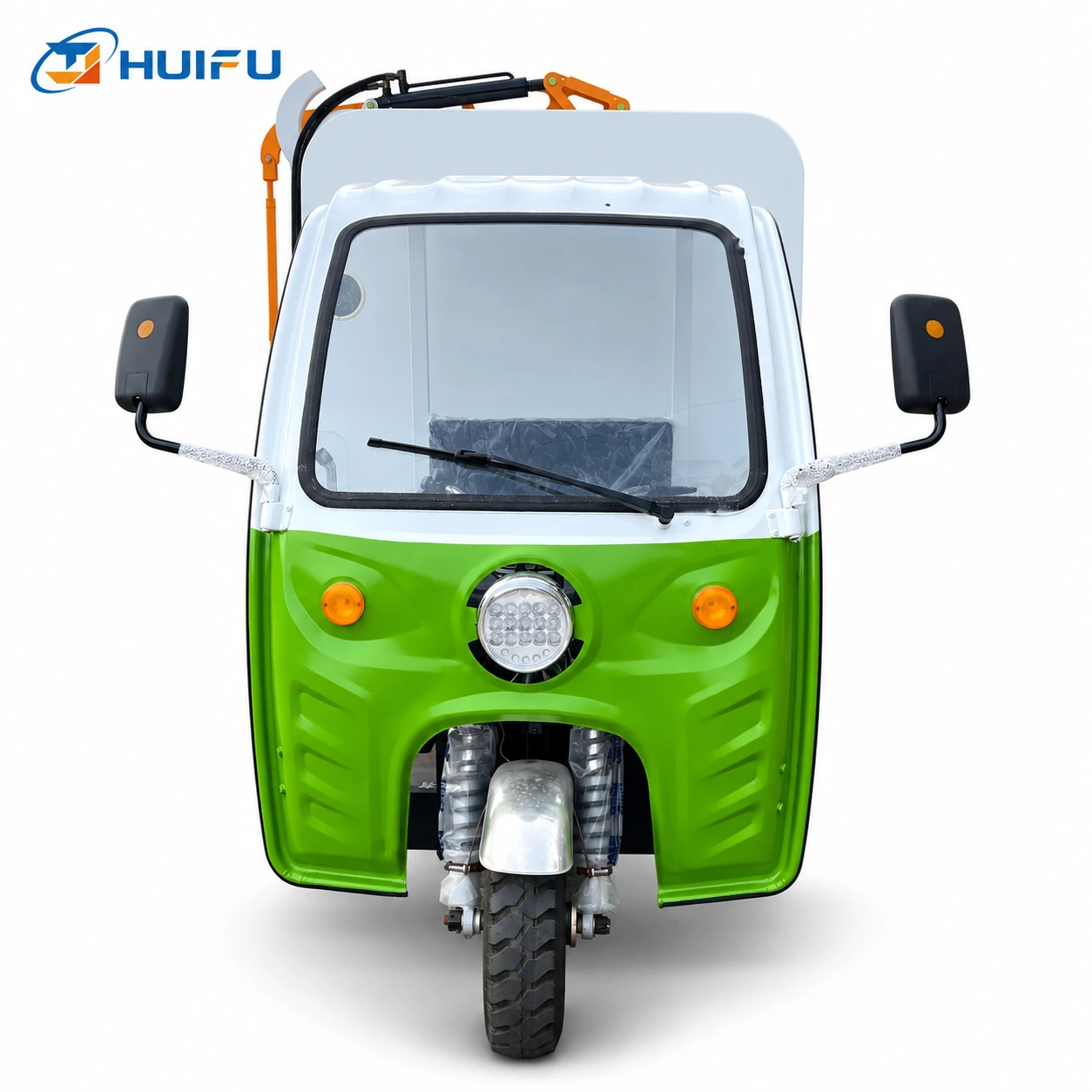 HUIFU 5m³ Electric Three-Wheel Side-Loading Garbage Collection Vehicle view 2