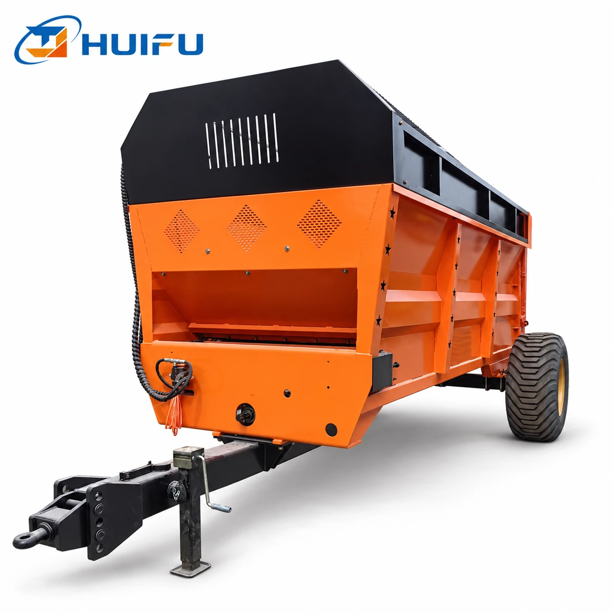 HUIFU 10m³ Twin Vertical Auger Manure Spreader view 3
