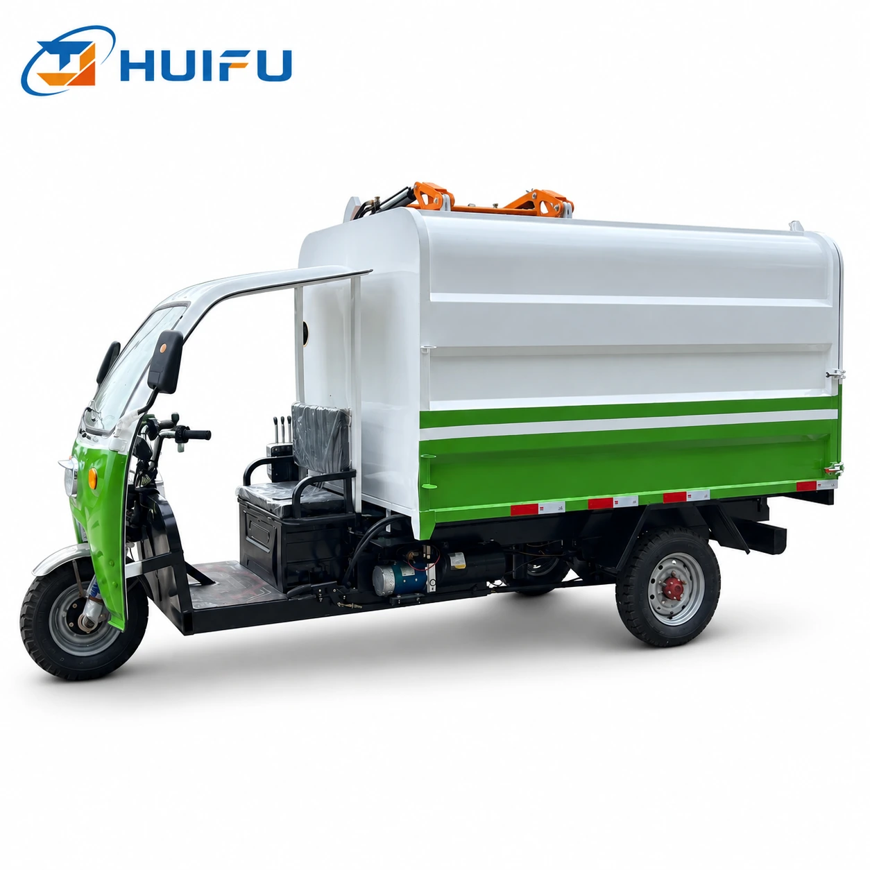 HUIFU 5m³ Electric Three-Wheel Side-Loading Garbage Collection Vehicle view 5