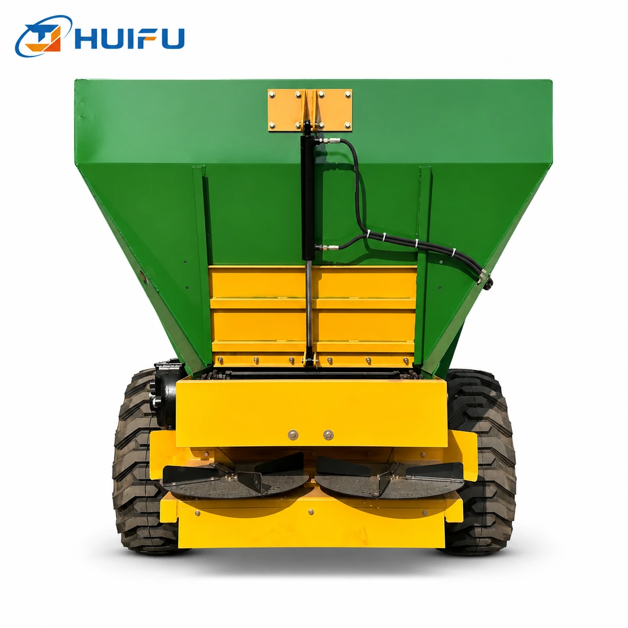 HUIFU 5m³ hydraulic trailed dual-disc manure spreader rear dual-disc view