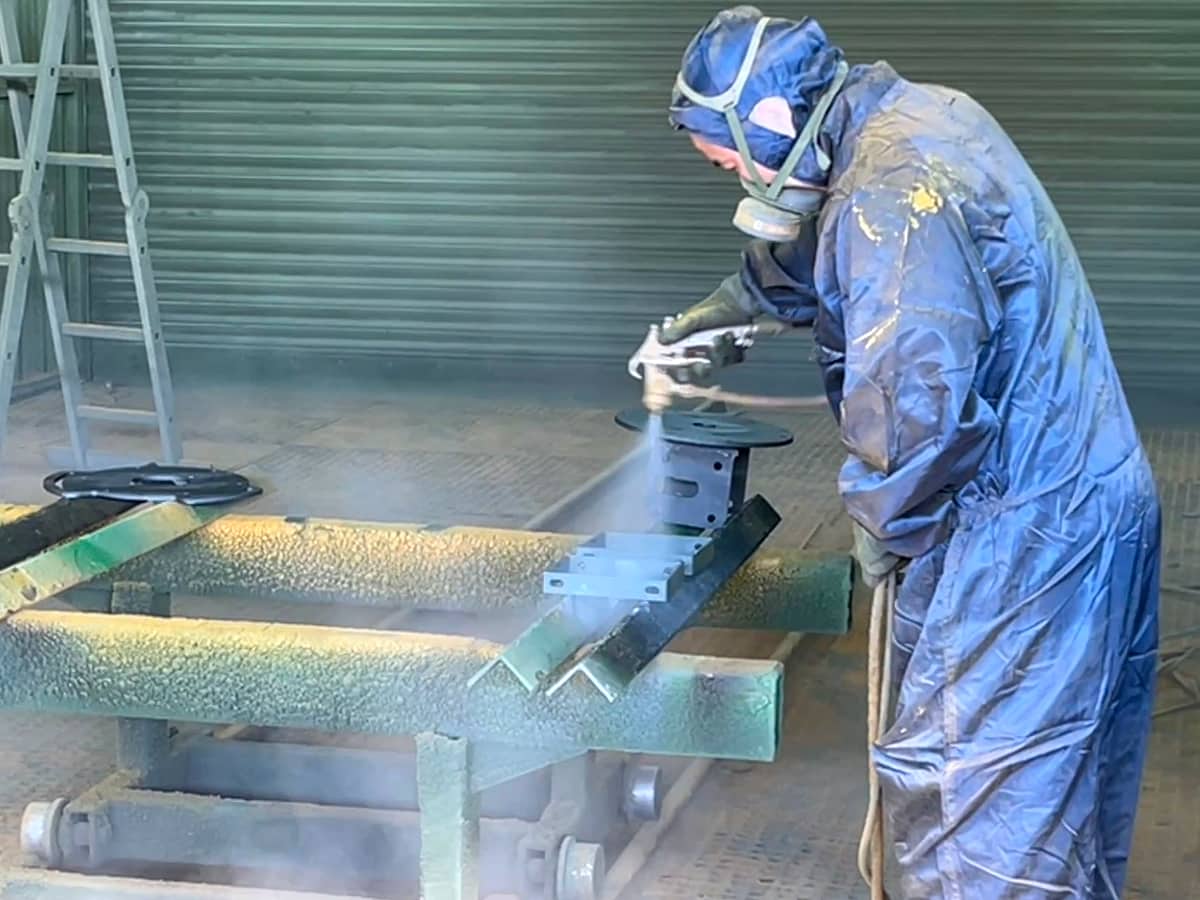 Protective coating applied to machinery components